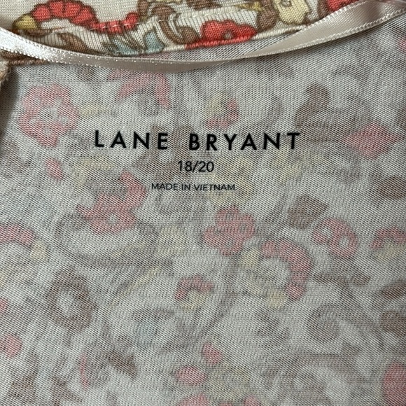 Lane Bryant Women’s Plus Size Floral Open Cardigan 18/20 2X Cream - Picture 4 of 6